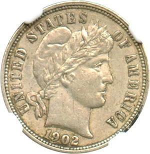 image for: 1902-O 10c NGC AU55