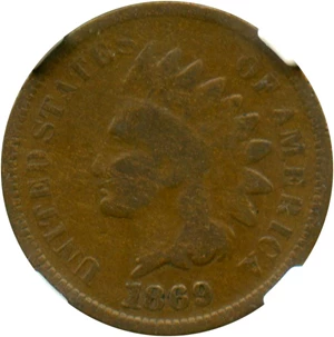 image for: 1869/69 1c NGC Good-6 BN (FS-301)