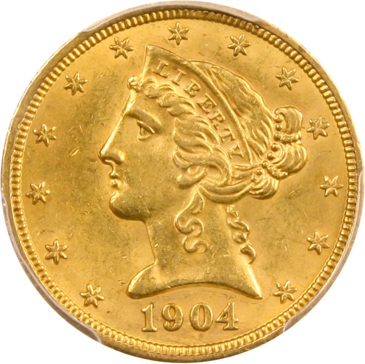 image for: 1904 $5 PCGS/CAC MS63 - No Reserve!