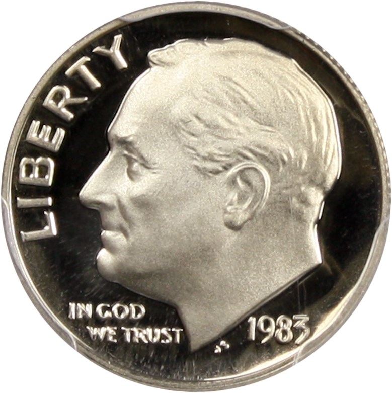 image for: 1983 No S 10c PCGS Proof 69 DCAM