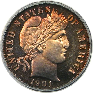 image for: 1901 10c PCGS/CAC Proof 65 - No Reserve!