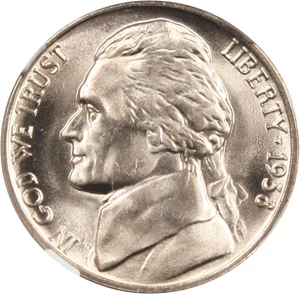 image for: 1938-D Jefferson 5c NGC MS67 5FS - No Reserve!