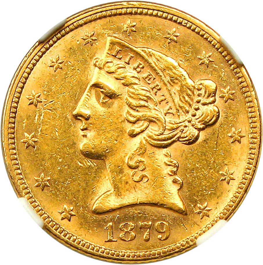 image for: 1879 $5 NGC MS60