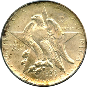 image for: 1938-D Texas 50c PCGS/CAC MS65