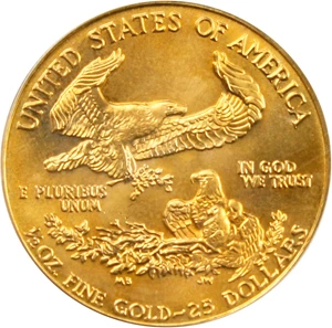 image for: 1987 Gold Eagle $25 PCGS MS68
