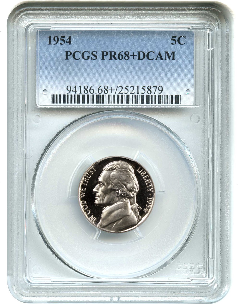 image for: 1954 5c PCGS Proof 68+ DCAM