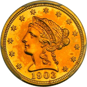 image for: 1903 $2 1/2 PCGS Proof 64