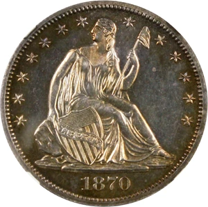 image for: 1870 50c NGC Proof 63
