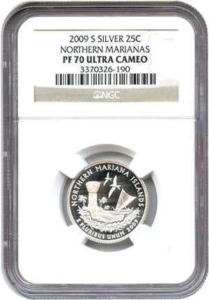 image for: 2009-S Northern Mariana Islands 25c NGC Proof 70 UCAM (Silver) - No Reserve!