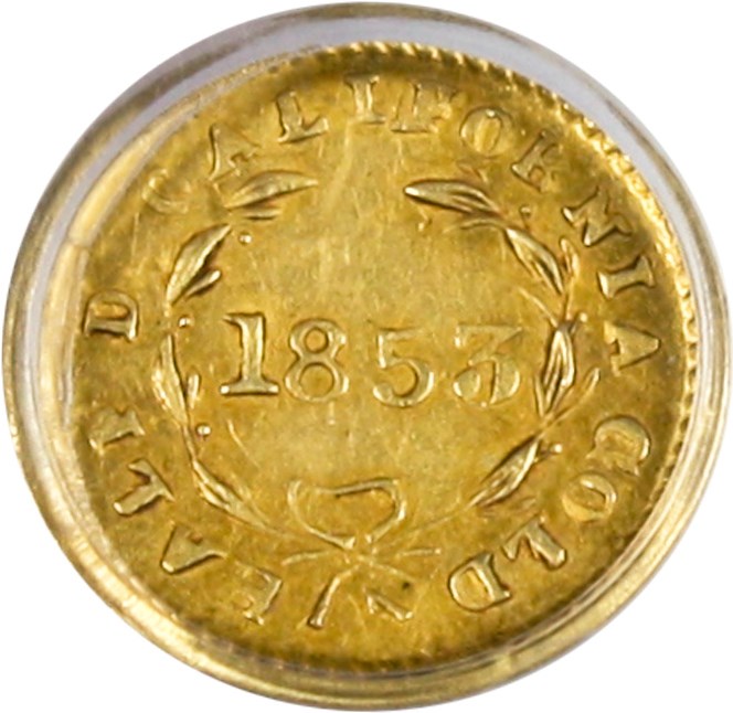 image for: 1853 Cal. Gold 50c PCGS AU58 (BG-415, OGH)