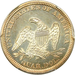 image for: 1863 25c PCGS MS65