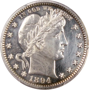 image for: 1894 25c PCGS Proof 61