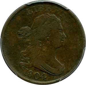 image for: 1804 1/2c PCGS VF20 (Crosslet 4, No Stems)