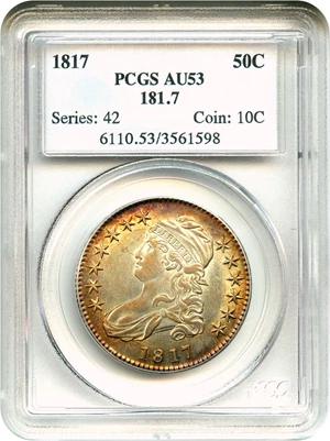 image for: 1817 50c PCGS AU53 (181.7)