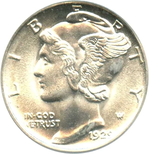 image for: 1929-S 10c PCGS MS66 FB (OGH)