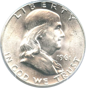 image for: 1961 50c PCGS MS65 FBL