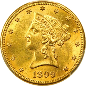image for: 1899-S $10 PCGS MS62