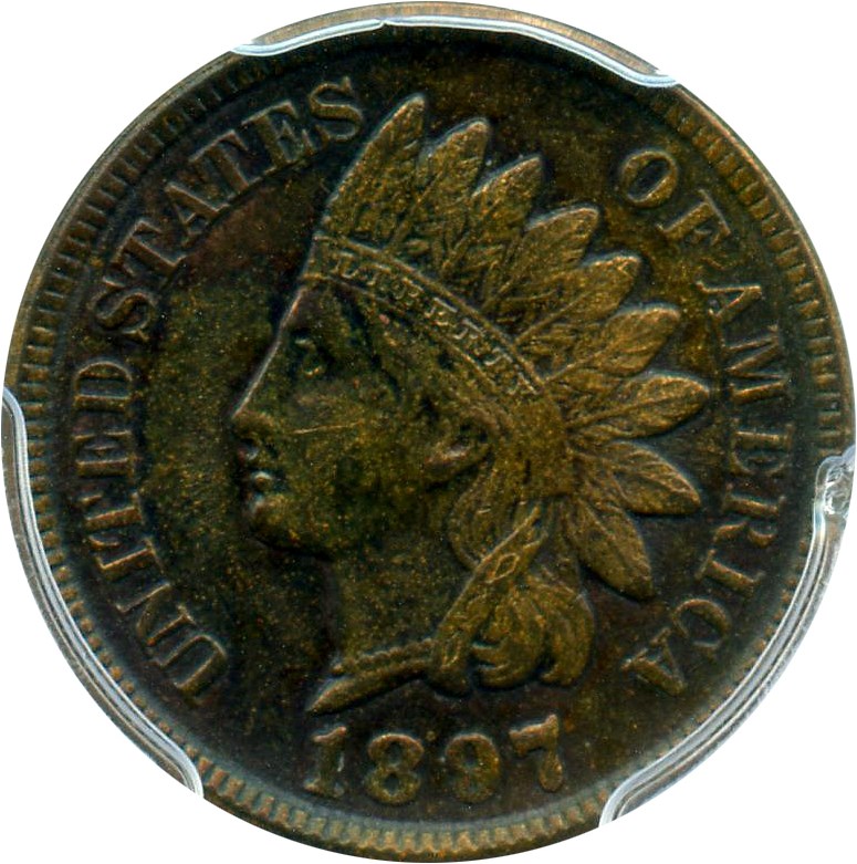 image for: 1897 1c PCGS MS63 BN