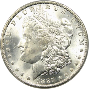 image for: 1887/6-O $1 PCGS MS64