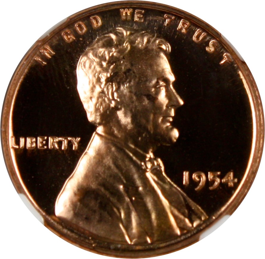 image for: 1954 1c NGC Proof 67 RD CAM