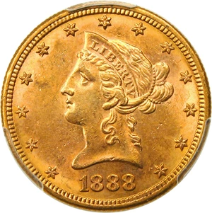 image for: 1888-S $10 PCGS Secure MS63 (Simpson Hall Collection)