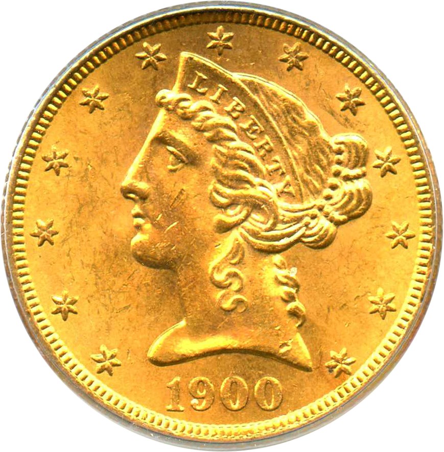 image for: 1900-S $5 PCGS MS64 (OGH)