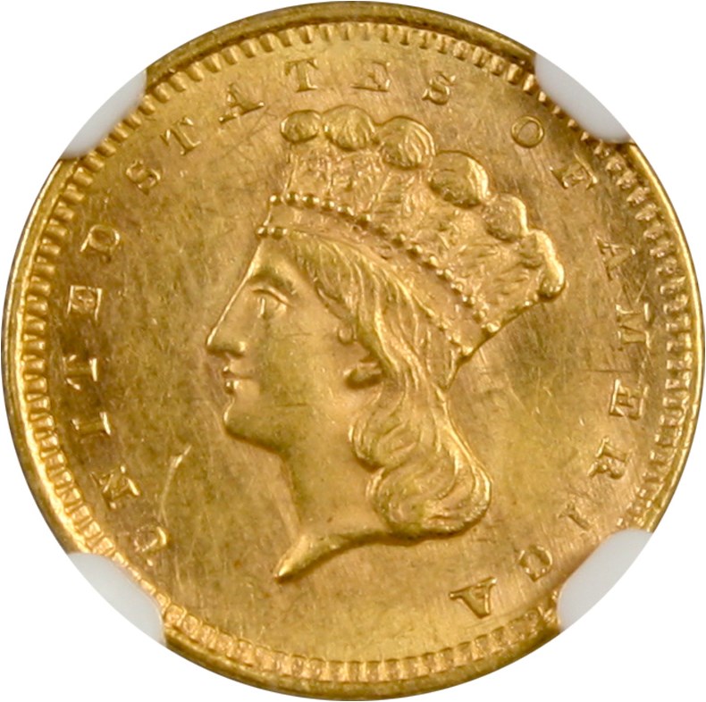 image for: 1859 G$1 NGC MS62