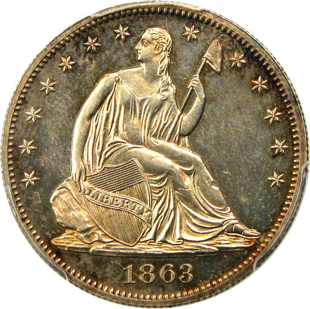 image for: 1863 50c PCGS Proof 63