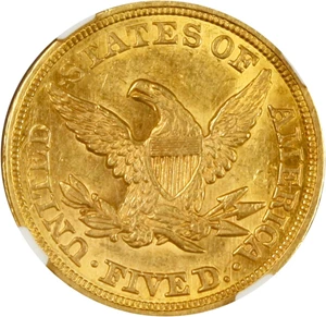 image for: 1851 $5 NGC MS61