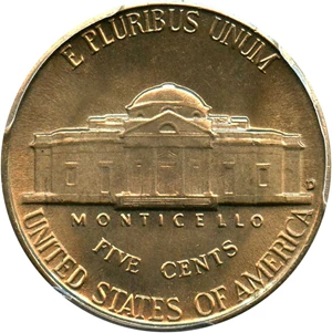 image for: 1950-D 5c PCGS MS67