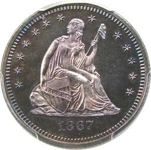 image for: 1867 25c PCGS Secure Proof 64 - DLRC Discount!
