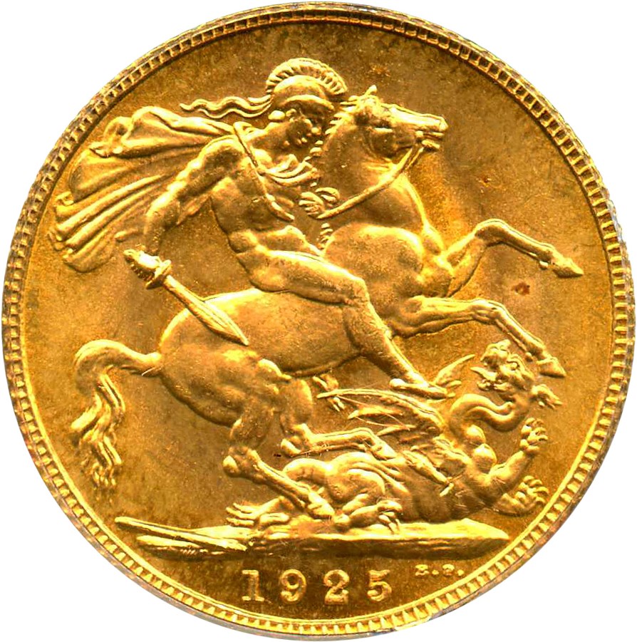 image for: Great Britain: 1925 Gold Sovereign PCGS MS66 (KM-820) .2355oz Gold