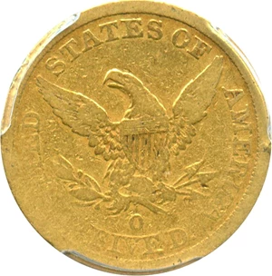 image for: 1843-O $5 PCGS F12