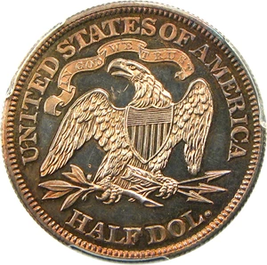 image for: 1866 50c PCGS Proof 62 (Motto)