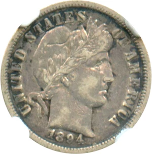 image for: 1894-O 10c NGC VF35