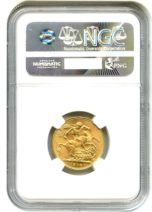image for: India-British: 1918I Gold Sovereign NGC MS63 (KM-525A) .2355oz Gold