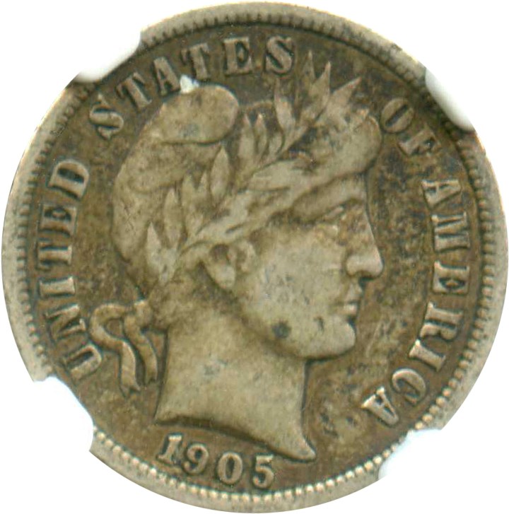 image for: 1905-O 10c NGC F15 (Micro O) - No Reserve!