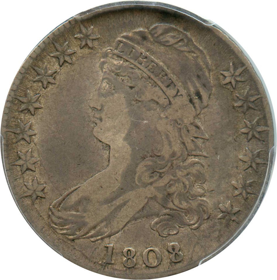 image for: 1808/7 50c PCGS/CAC VF25