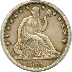 image for: 1865-S 50c PCGS XF40