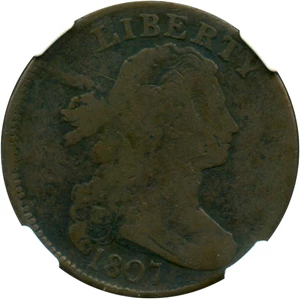 image for: 1807 1c NGC VG Details (S-271, Env. Damage, Small Fraction w/Comet)