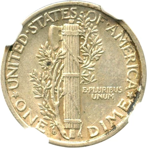 image for: 1925-D 10c NGC AU55