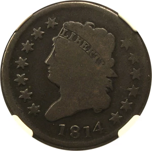 image for: 1814 1c NGC Good-04 BN (S-295, Plain 4)