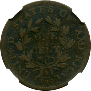 image for: 1807 1c NGC VG Details (S-271, Env. Damage, Small Fraction w/Comet)