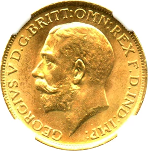 image for: Australia: 1918-S Gold Sovereign NGC MS64 (KM-29) .2355oz Gold