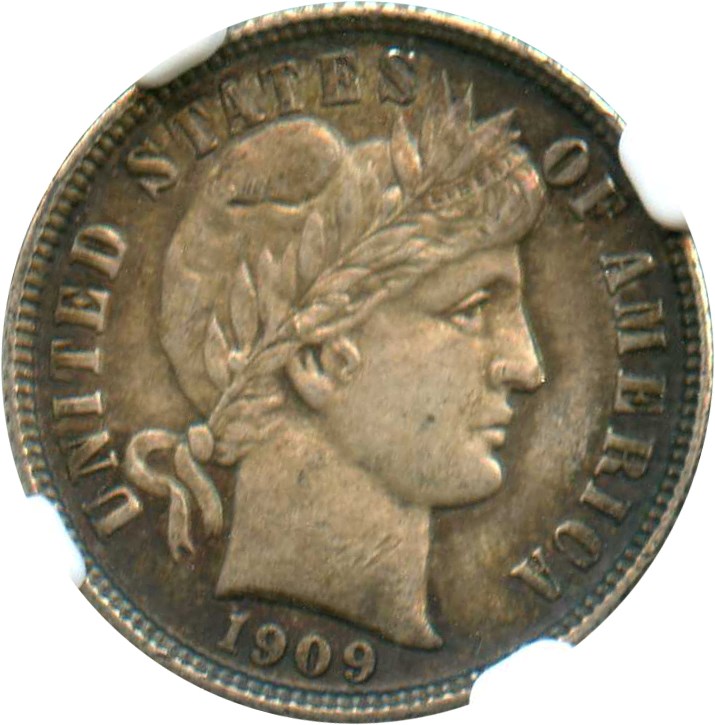 image for: 1909-O 10c NGC AU58