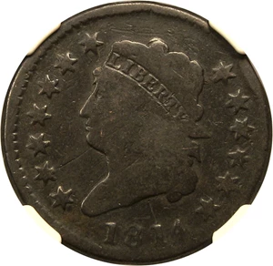 image for: 1814 1c NGC Good Details (S-294, Scratches, Crosslet 4)