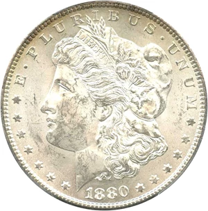 image for: 1880-S $1 PCGS MS62 (80/79)