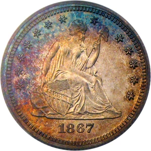 image for: 1867 25c PCGS/CAC Proof 66 CAM