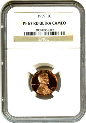 image for: 1959 1c NGC Proof 67 RD UCAM