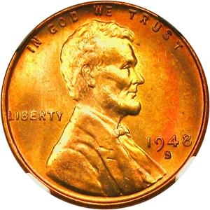 image for: 1948-S 1c NGC MS65 RB